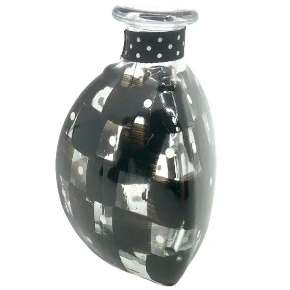 Vintage—ESTATE~ ART DECO Style Triangular Flared-Lip Glass Bottle Vase - Picture 2 of 5